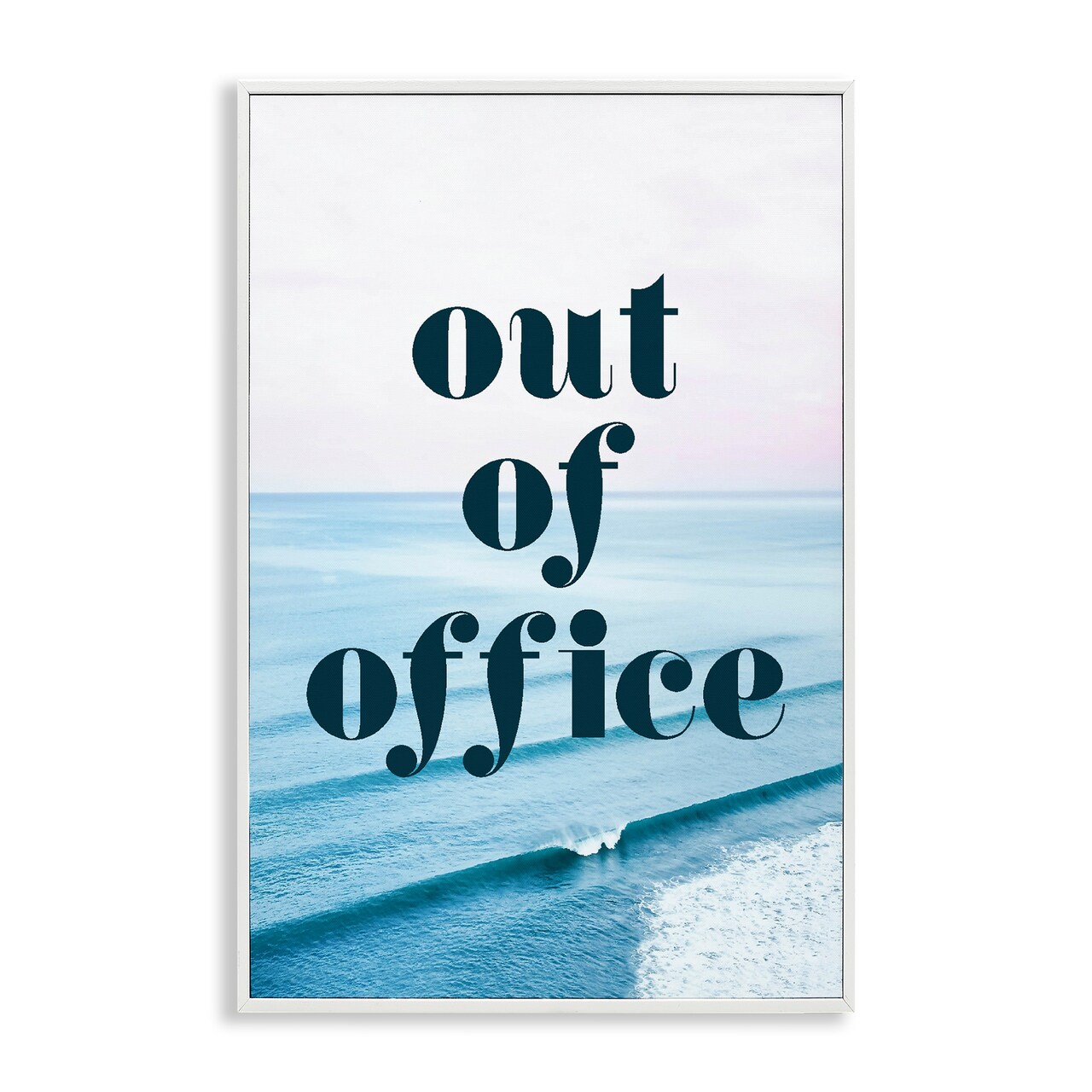 Stupell Industries Out of Office Ocean Waves Framed Giclee, design by Lil' Rue